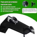 Turtle Basking Platform Stable Suction Cup Mounted Basking Platform with Support Base & Feeding Area for Turtle Tank Accessories Setups (Large)
