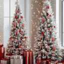 30 Pcs Christmas Velvet Wreath Bow, 5 x 7 Inch Vintage Velvet Ribbon Bows Rustic Crafts Gift Bows for Indoor Outdoor Wreaths Garland Holiday Xmas Tree Wrapping Crafts (Pink, Width of 5/8")