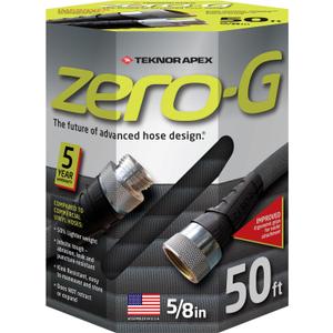 zero-G 4001-50 Lightweight, Ultra Flexible, Durable, Kink-Free Garden Hose, 5/8-Inch by 50-Feet, Black