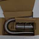 BLACKHORSE-RACING 24" Stainless Steel Radiator Flexible Coolant Water Hose Kit with Caps Universal (Silver)