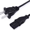 Power Cord Replacement for Vizio D32H-C1 D39H-D0 D43-C1 D50U-D1 E241I-A1 E24-C1 E28H-C1 E320-A1 E320I-A0 E32-C1 E390-A1 E390I-A1 TV 8Ft 2 Prong Polarized Power Cord AC Cable