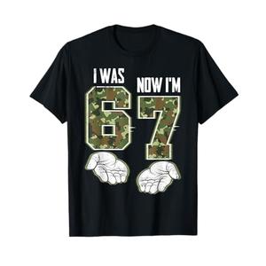 I was 6 Now I'm 7 Birthday Boys Kids 67 Meme Six Seven 6 7 T-Shirt, M