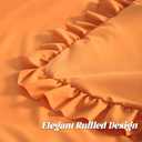 BEDSUM Ruffled Pillow Shams Standard 20x26 Set of 2, Brushed Microfiber Pillowcases with Envelope Closure, Soft Wrinkle-Resistant, Orange