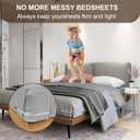 Lock Bed Sheet Straps Holder with Adjustable Height Position, Upgraded Open Corner Holders Keep Sheets Firm & Tight, No More Loose Sheets, Easy Installation (White)