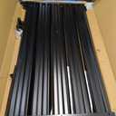Metal Privacy Fence Panels for Outside, 63in H x 38in W Air Conditioner Fences, Pool Equipment Enclosure Trash Can Fence, No Dig Privacy Screen Fencing for Outdoor, Black