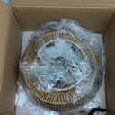 Hanging Lamp Plug In Pendant Light - Boho Rattan Pendant Lights for Ceiling Dimmable Hanging Lights With 23 Ft Plug In Cord Wicker Woven Lampshade Hanging Lamp for Bedroom Living Room Kitchen Island