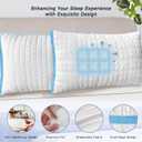 Pillows King Size Pillows Set of 2, Hotel Quality Bed Pillow for Sleeping, Support Comfortable Pillow King Size, Down Alternative Pillow for Back, Stomach or Side Sleepers (White)