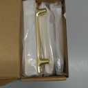 Amerdeco 10 Pack Champagne Bronze Cabinet Pulls 5 Inch(128MM) Hole Centers Kitchen Cabinet Handles Hardware, Gold