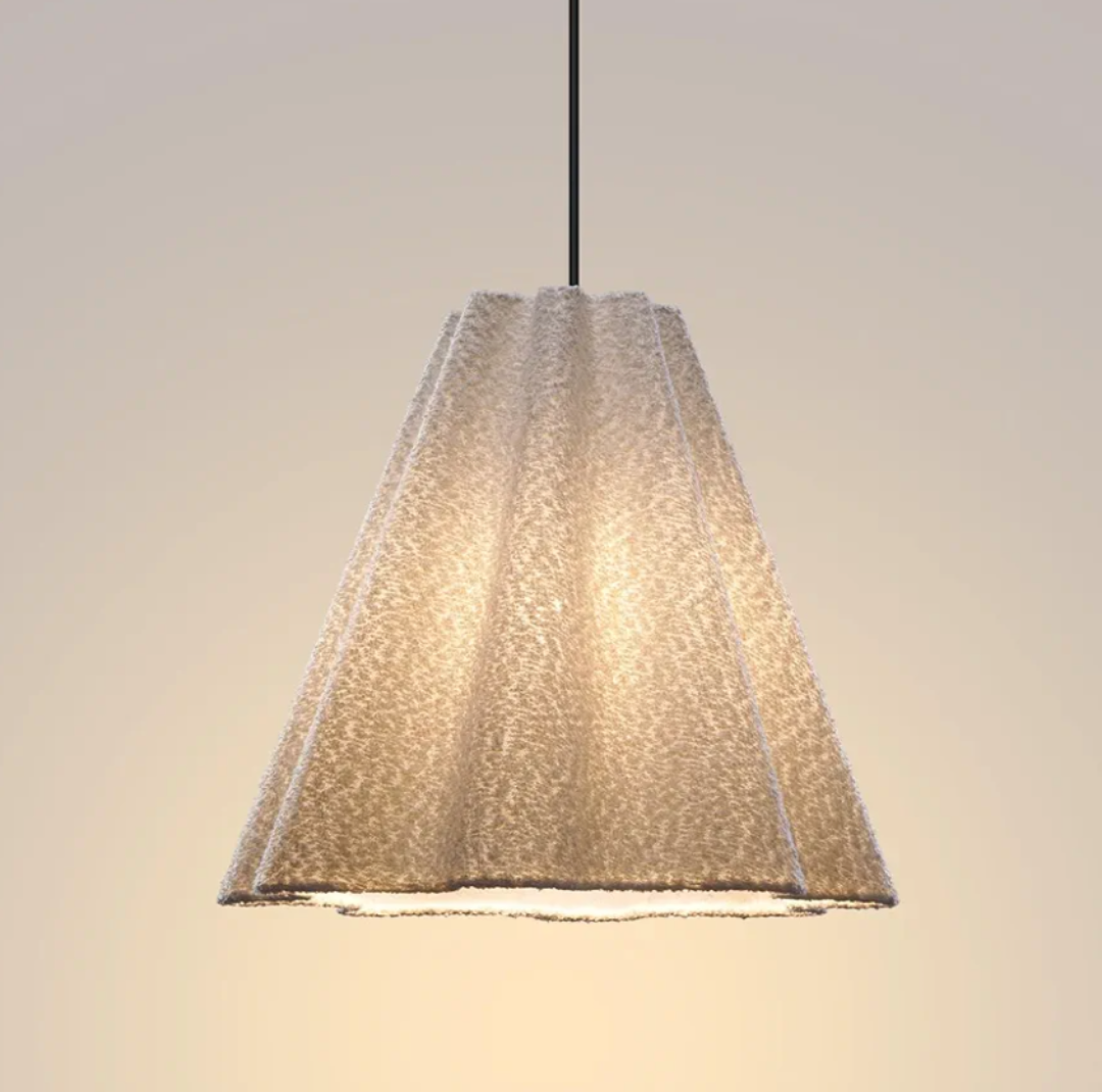 CEOTIS Modern Chandelier, 18" Textured Sofa Fabric Pendant Light for Dining Room, Kitchen, Bedroom, Living Room, Entryway, Soft Ambient Lighting