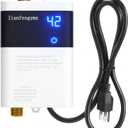 110V Tankless Water Heater Electric, 3000W Instant Under Sink Water Heater, Compact Small Design, Point-of-Use for Sink,RV Kitchen, Camping & Indoor (White, Digital Display)