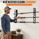 WIPHANY Fishing Rod Racks Wall or Ceiling Fishing Rod/Pole Rack Holder Storage Hook Holds Fishing Rods Wall Mounted for Garage Cabin and Basement