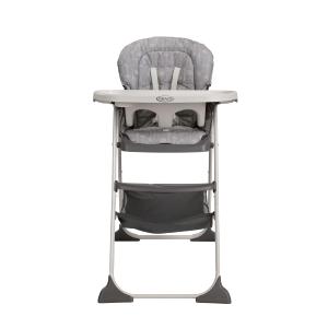 Graco Slim Snacker High Chair, Ultra Slim, Fast-Folding, Multiple Recline Positions, Comfortable Feeding, Whisk