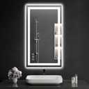 LED Bathroom Mirrors 24"x40" Bathroom Mirror with Lights for Wall, Backlit + Front Lit, 3 Colors, Anti-Fog, Dimmable Brightness for Vanity,Bathroom, Entryway, Living Room