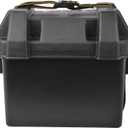 Attwood 9082-1 Small Battery Box with Mounting Kit and Strap, Fits U1 Batteries, Black, Series 16 and U1 Batteries