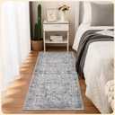 Istana Hallway Runner Rug 2x6 - Grey Kitchen Rugs Non Slip Washable -Silk's Soft Touch Carpet Runner - Stylish Rug for Home