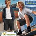 Boys Cargo Shorts with Pockets (Gray)