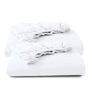 2 Pack 100% Egyptian Cotton Fitted Sheet Twin XL Size Twin XL-2 Pack White