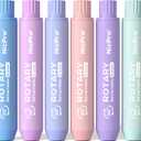 Nicpro 6 Pack Rotary Retractable Erasers, Soft TPE Rubber Twist Large Pencil Erasers in Cute Macaron Colors, Clean-Erasing Eraser for Kids & Students, School Office Supplies Stationary Set