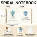 TWRVI Blue Hydrangea Christian Spiral Notebook, Religious College Ruled Notebook Journal for School Office Supplies, His Mercies Are New Every Morning Bible Journaling Notebooks 5.5"x8.3" 164 Pages