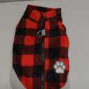 Mihachi Dog Fleece Vest Sweater Zip Up Warm Pullover Step-in Dog Jacket with Dual D-Ring Leash, Winter Cold Weather Reflective Coat Clothes Hoodie for Small Medium Dogs Puppy Cat Boy Girl,Plaid M (Medium(Chest: 17", Neck: 14", Back: 12"))