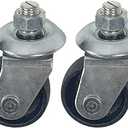 Floor Jack Casters for 3 Ton Floor Jack, Cast Iron Caster Wheels, Quality Replacement Parts Fit for ATD, Cornwell, Mac Tools, Matco, Mountain, Napa, Sunex & More, Pack of 2 (12mm Stem)