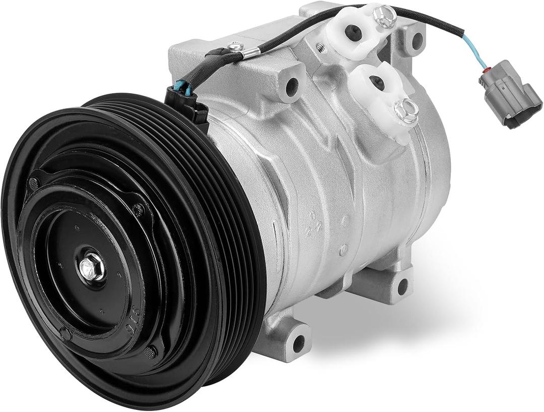 AC Compressor with Clutch with Clutch Compatible with Honda Accord 2003-2007, Odyssey 2005-2007, Pilot 2005-2008, Ridgeline & Acura MDX TL, 3.0L 3.2L 3.5L w/One Plug