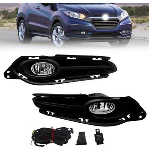 Fog Lights Compatible With 2016 2017 2018 HRV/HR-V Front Bumper Lights Driving Fog Lamps Halogen Bulbs w/Harness and Switch