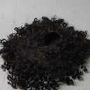 Natural Drawstring Ponytails Real Human Hair for African Black Women Girls Kids,short Afro Puffs Hair Buns Kinky Curly Hairpieces With 2 Stable Combs (8 Inch,#1B Natural Black)