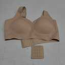 PoseFree Womens Seamless Wireless Supportive Bra Push Up Comfort Soft No Underwire Full Coverage T-Shirt Bra XL