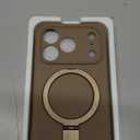 Compatible with iPhone 17 Pro Case with Invisible Magnetic O-Ring Stand Military-Grade Translucent Phone Case for iPhone 17 Pro 6.3" [Compatible with Mag-Safe][Great Grip Feeling],Desert Brown