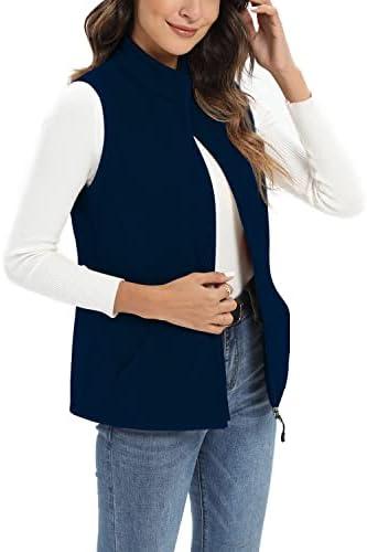 Xeoxarel Women's Fleece Vest with 6 Pockets (M )