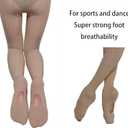 2-Pack Slightly Transparent Tights for girls & women, High Elasticity Sheen Pantyhose, For Work Dance Casual. (Brown, M)