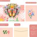 4 x Butterfly 3D Pop-Up Greeting Card  Elegant Floral Pop-Up Card for Wife Husband Girlfriend Boyfriend Mom Dad Mother Father Birthday Wedding Anniversary Thanksgiving Day Christmas Day (Orange)