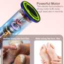 Electric Foot Callus Remover,MOWLIE Electric Foot Care Tools with Speed Controller and 60pcs Replacement Sandpaper Disk for Men Women Dead Dry Crack Skin Calluses (Blue)