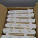 Christmas Tree Fence Protector for Kids, Dogs, Pets - 36 Pack Indoor Plastic White Picket Fence Decoration