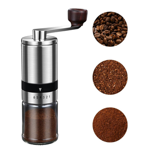 Manual Coffee Grinder - 6 Adjustable Coarseness Settings, Hand Coffee Grinders, Portable Manual Coffee Bean Grinder for Moka pot, French Press, Drip, Espresso, Gift (Small)