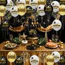 3 x 62 Pack Black and Gold New Years Balloons 2026 New Years Decorations - 12 Inch New Year Eve Party Supplies 2026 New Year Eve Balloons with Ribbons - Black Gold Nye Party Decorations Nye Balloon