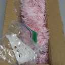 CCINEE 2Ft Artificial Christmas Tree, Pink Mini Tabletop Hinged Christmas Tree with Plastic Stand 80 Branch Tips for Xmas Party Supplies Home Indoor Decoration