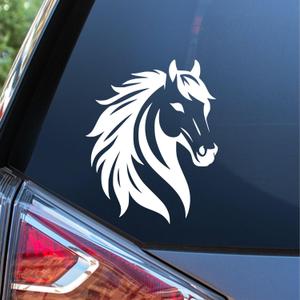 Sunset Graphics & Decals Pretty Horse Silhouette Decal Vinyl Car Sticker | Cars Trucks Vans Walls Laptop Computer Mirror Skateboard Tablet | White | 5.5 inch | SGD000337
