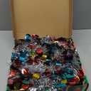 5FT Pop Up Christmas Tinsel Tree with 2 Modes 50 LED Lights and Colorful Sequins Ornaments, Easy-Assemble and Store for Xmas Home Holiday Fireplace Party Decorations (Sliver)