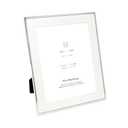 Isaac Jacobs 10x12 (Matted 8x10) Silver Metal Picture Frame, Classic Metal Photo Frame Made For Tabletop & Hanging Display, Photo Gallery and Wall Art (10x12 (Matted 8x10), Silver)