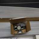 EaseLife 8FT/96in Bypass Double Sliding Pocket Door Hardware Kit, Aluminum, Black, Modern Style