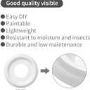 2Packs Molded Nylon Ceiling Medallion for Light Fixtures and Ceiling Fans, 10"OD x 4"ID x 1-2/8 "P (Fits Canopies up to7-1/4")White