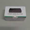 MT-ViKI HDMI Splitter 1 in 4 Out, 1x4 Power HDMI Splitter 4 Ports w/AC Adapter, 4Kx2K@30Hz 3D Full HD Distributor for PS4 Fire Stick HDTV