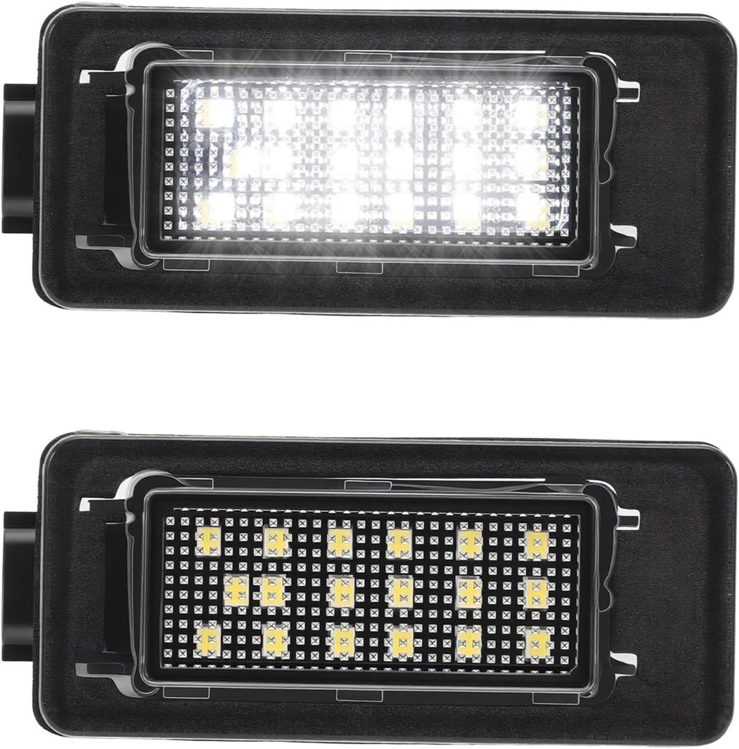 License Plate Lights Rear Number Lamps Fit Altima Sentra Versa Rogue 26510-8990E Xenon White Rear Tag Light Kit Assembly 2Pcs