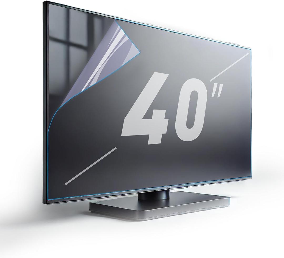 40 Inch Anti Glare TV Screen Protector Anti Glare for TV Blue Light Filter Matte Finish for Glare Reduction, Reflection Control, and Optimising glare on TV screens