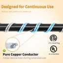 1 Pack Clear Extension Cord, 10 Feet Male to Female Extension Cords, Clear Extension Cord Indoor Thin with UL-Certified, Christmas Thin Extension Cords, 2 Prong, 2 x 18AWG 7A/125V