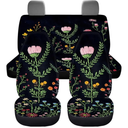 Floral Car Seat Covers Full Set,Automotive Vehicle Cushion Covers,Universal Fit for Most Cars,SUV,Sedans and Pick-up Trucks