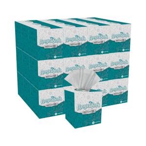 Angel Soft Professional Series 2-Ply Facial Tissue (46580), 96 Sheets, 36 Boxes, Bulk Pack, Ideal for Bathrooms, Meeting Rooms, Reception Areas