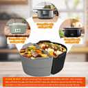 Silicone Slow Cooker Liners Compatible With Crock Pot 6-8 QT,Slow Cooker Divider Allows Cooking Two Different Meals At Once Time, Reusable Silicone Divider Insert, Dishwasher Safe, BPA Free.